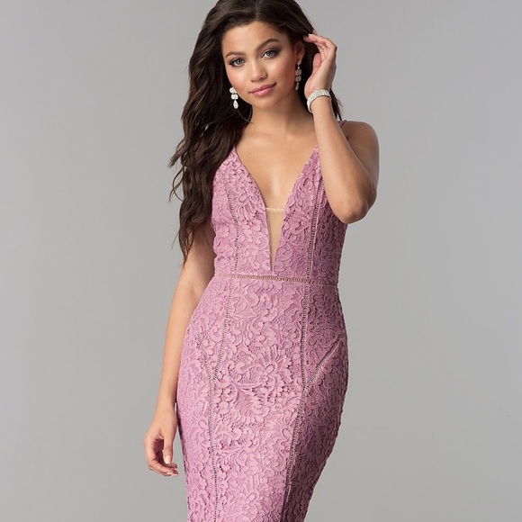 Mauve long prom dress - Picture 2 of 4